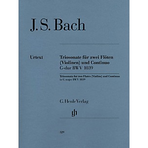 G. Henle Verlag Trio Sonata for Two Flutes and Continuo in G Major, BWV 1039 Henle Music by Johann Sebastian Bach