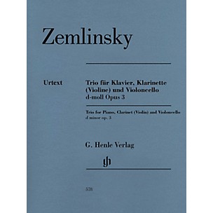 G. Henle Verlag Trio for Piano, Clarinet (Violin) and Violoncello in D-min Op 3 Henle Music by Zemlinsky Edited by Rahmer