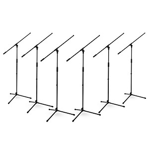 Musician's Gear Tripod Boom Microphone Stand 6-Pack -