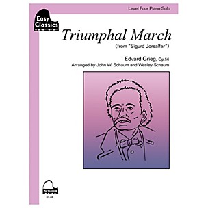 Schaum Triumphal March, Op. 56 Educational Piano Book by Edvard Grieg (Level Inter)