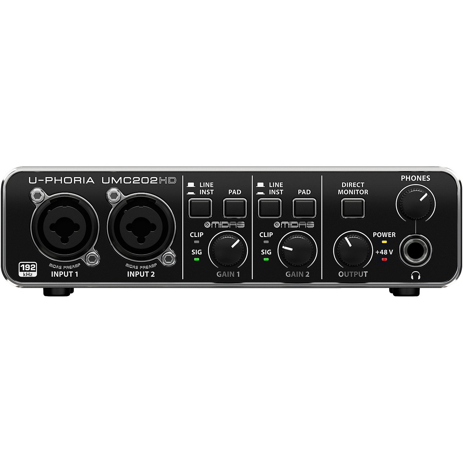 Behringer U-PHORIA UMC202HD Audiophile 2x2, 24-Bit/192kHz USB