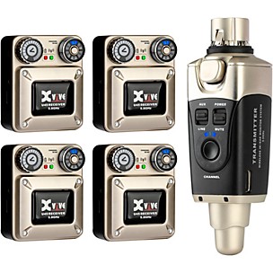 Xvive U45 In-Ear Wireless Monitor System With Transmitter and 4 Receivers (5.8 GHz)