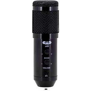 CAD U49 USB Side Address Studio Microphone with Headphone Monitor and Echo Effects