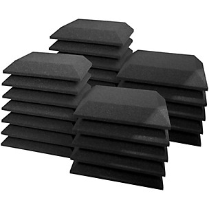 Ultimate Acoustics UA-WPB-12 Acoustic Foam Absorption Panels - 12"x12"x2" Bevel 24-Pack