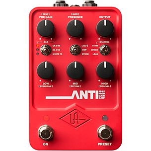 Universal Audio UAFX Anti 1992 High Gain Amp Guitar Effects Pedal -