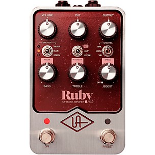 Universal Audio UAFX Ruby '63 Top Boost Amplifier Effects Pedal