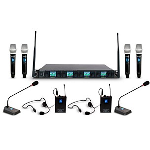 VocoPro UDX-Worship System With Handheld, Headset & Podium Mics for 8 Users