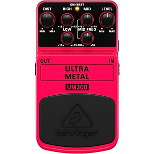 Behringer UM300 Ultra Metal Distortion Guitar Effects Pedal