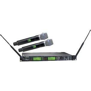 Shure UR24D/BETA87A Dual Handheld Wireless Microphone System