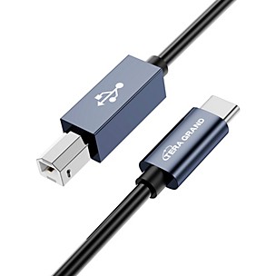 Tera Grand USB 2.0 USB-C to USB-B MIDI and Printer Cable -