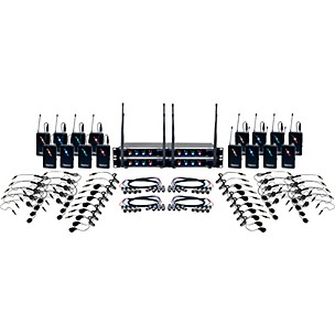 VocoPro USB-PLAY-16 16-Channel Wireless Headset/Lapel Mic System With USB Interface Package, 902-927.2mHz