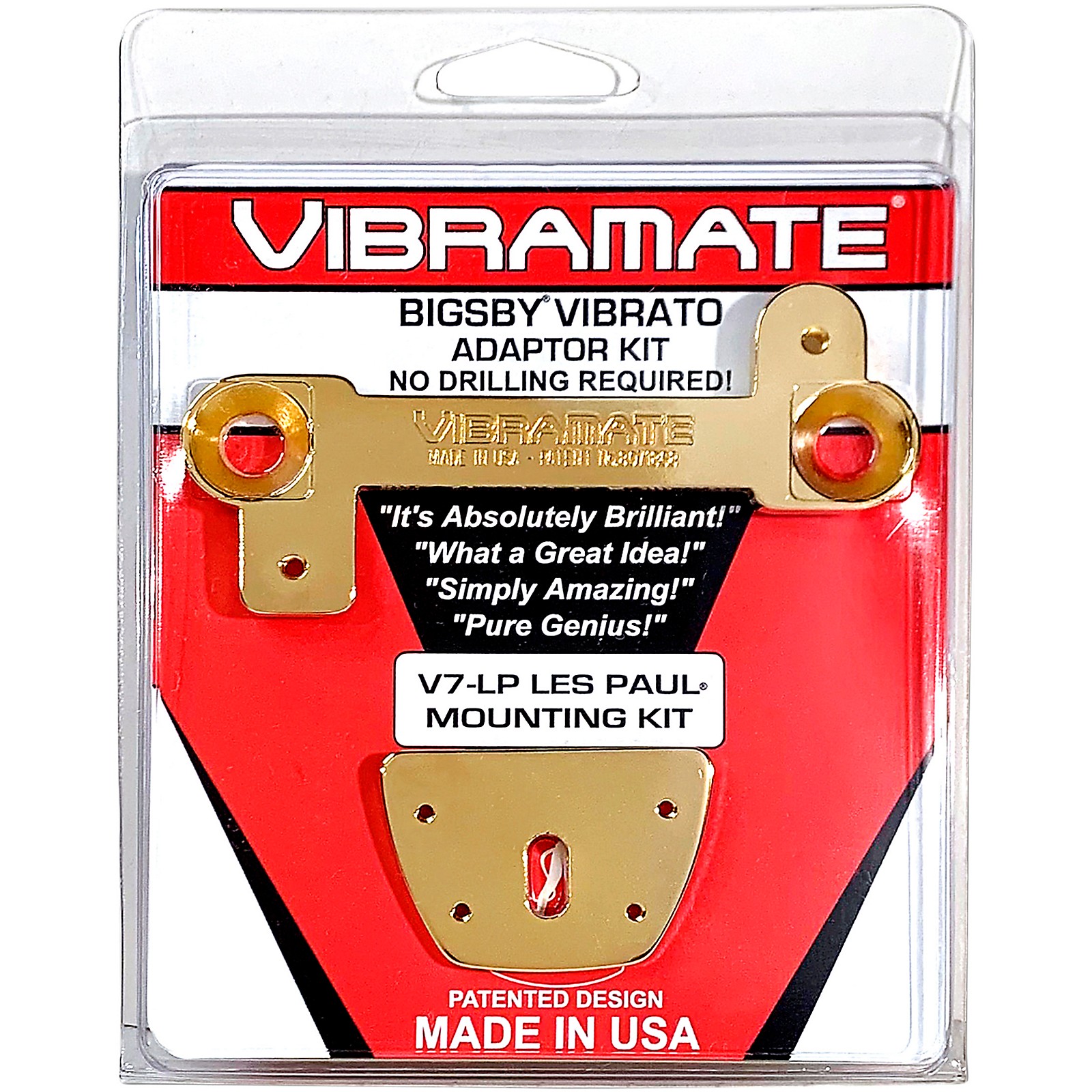 Vibramate Vibramate V7-LP Mounting Kit for Les Paul Guitars, Gold