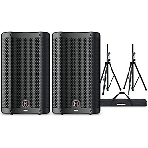 Harbinger VARI V2408 8" Powered Speakers Package With Stands