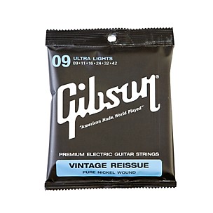 Gibson VR9 Vintage Reissue Pure Nickel Electric Guitar Strings
