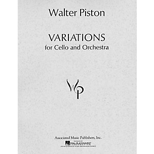 Associated Variations for Cello and Orchestra (1966) (Full Score) Study Score Series Composed by Walter Piston