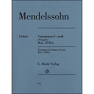 G. Henle Verlag Variations in F Minor (Sonata) Hob. XVII:6 Piano Solo By Haydn