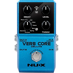 NUX Verb Core Deluxe with 8 Different Reverbs and Freeze Effects Pedal