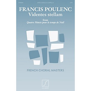 SALABERT Videntes stellam (from Quatre motets pour le temps de Noël) SATB a cappella Composed by Francis Poulenc