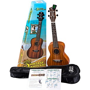 Luna Guitars Vintage Mahogany Concert Ukulele Pack