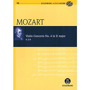 Eulenburg Violin Concerto No. 4 in D Major, KV 218 Study Score Series Softcover with CD by Wolfgang Amadeus Mozart