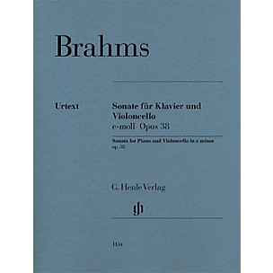 G. Henle Verlag Violoncello Sonata in E minor, Op. 38 (Cello and Piano) Henle Music Folios Series