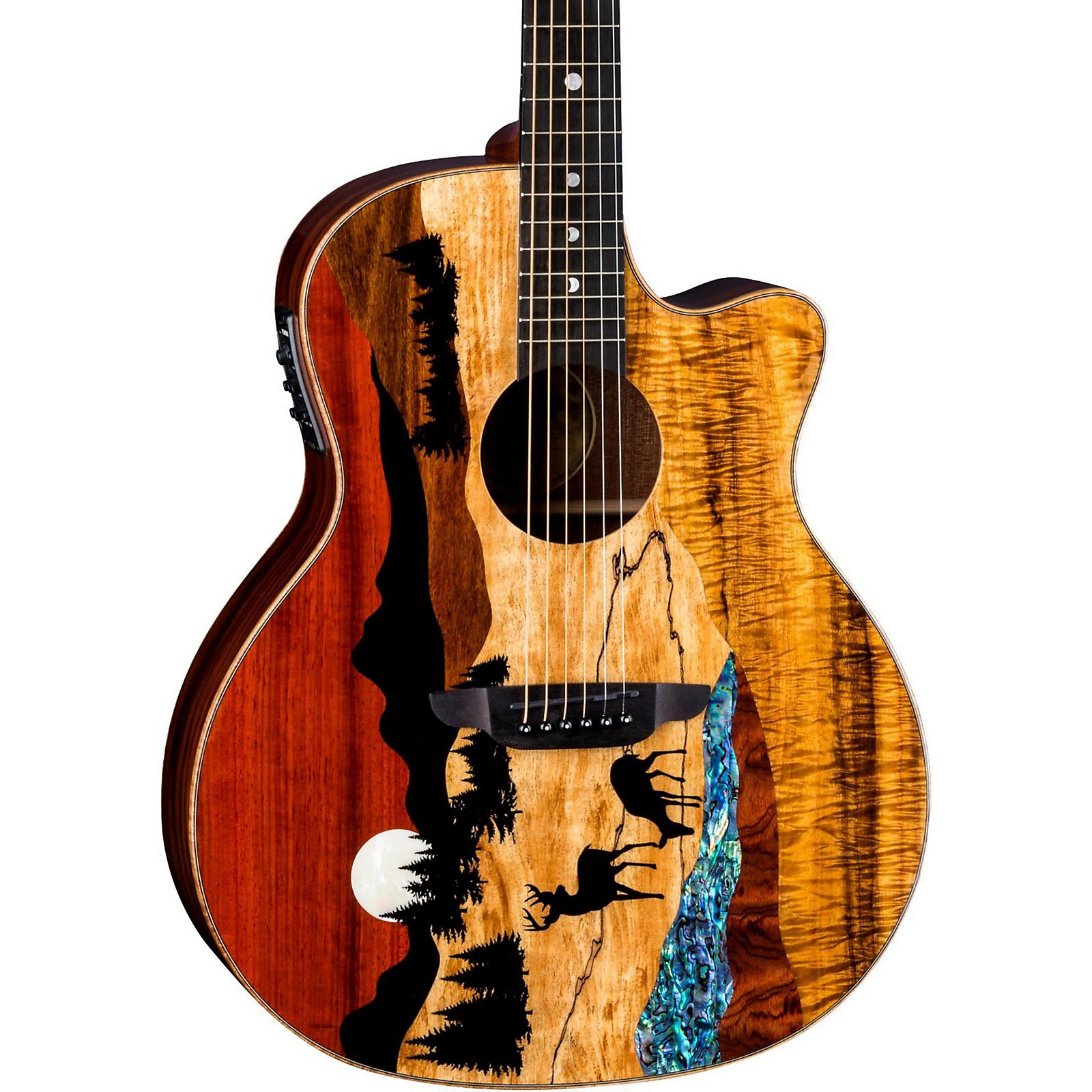 Luna Vista Deer Tropical Wood Acoustic-Electric Guitar | Music & Arts