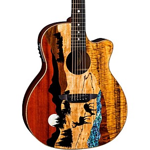 Luna Vista Deer Tropical Wood Acoustic-Electric Guitar