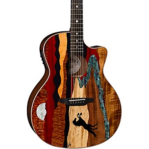 Luna Guitars Vista Stallion Acoustic-Electric Guitar With Case