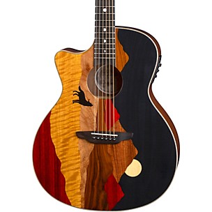 Luna Vista Wolf Tropical Wood Left-Handed Acoustic-Electric Guitar