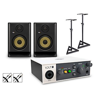 Universal Audio Volt 1 with KRK ROKIT G5 Studio Monitor Pair (Stands & Cables Included)