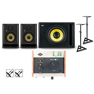 Universal Audio Volt 176 With KRK ROKIT G5 Studio Monitor Pair & S10 Subwoofer (Stands & Cables Included) -