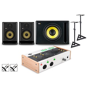 Universal Audio Volt 476 with KRK ROKIT G5 Studio Monitor Pair & S10 Subwoofer (Stands & Cables Included)