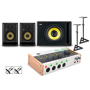 Universal Audio Volt 476P with KRK ROKIT G5 Studio Monitor Pair & S10 Subwoofer (Stands & Cables Included)