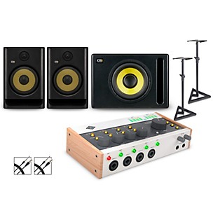 Universal Audio Volt 476P with KRK ROKIT G5 Studio Monitor Pair & S10 Subwoofer (Stands & Cables Included)