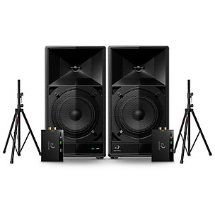 AlphaTheta WAVE-EIGHT 8" Portable Powered Speaker Pair With SonicLink