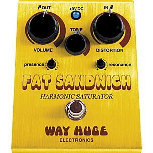Way Huge Electronics WHE301 Fat Sandwich Harmonic Saturator Distortion Guitar Effects Pedal