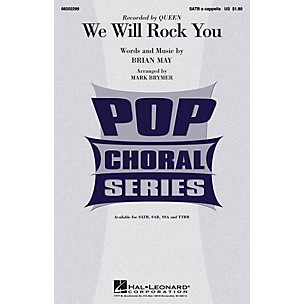 Hal Leonard We Will Rock You TTBB A Cappella by Queen Arranged by Mark Brymer