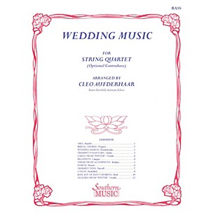 Southern Wedding Music (String Bass) Southern Music Series Arranged by Cleo Aufderhaar