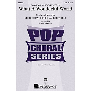 Hal Leonard What a Wonderful World SAB by Louis Armstrong arranged by Mark Brymer