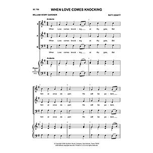 Hal Leonard When Love Comes Knocking (Choral Music/Octavo Secular Sab) SAB Composed by Dewitt, Patti