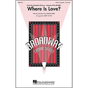 Hal Leonard Where Is Love? (From Oliver) SSAA