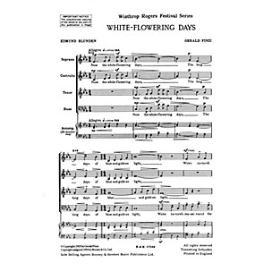 Boosey and Hawkes White-Flowering Days SATB a cappella composed by Gerald Finzi