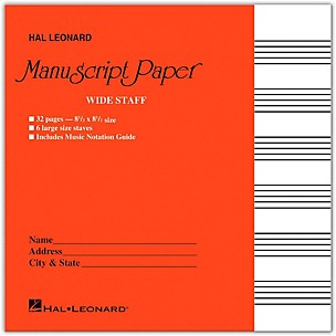 Hal Leonard Wide Staff Manuscript Paper (Red Cover)