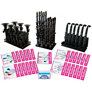 Nuvo WindStars 2 24-Piece Set - jSax, jFlute, jHorn, and Clarineo (6 Each), Includes Instruction Books, Display Stands and Spare Parts