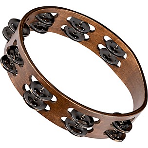 MEINL Wood Tambourine with Double Row Stainless Steel Jingles