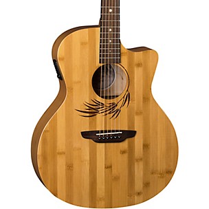 Luna Woodland Bamboo Grand Auditorium Acoustic-Electric Guitar