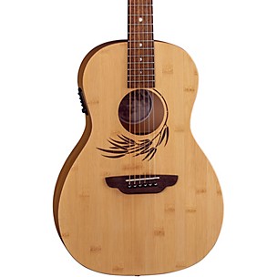 Luna Woodland Bamboo Parlor Acoustic-Electric Guitar