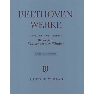G. Henle Verlag Works for Piano Four-Hands Henle Edition  by Beethoven Edited by Hans Schmidt