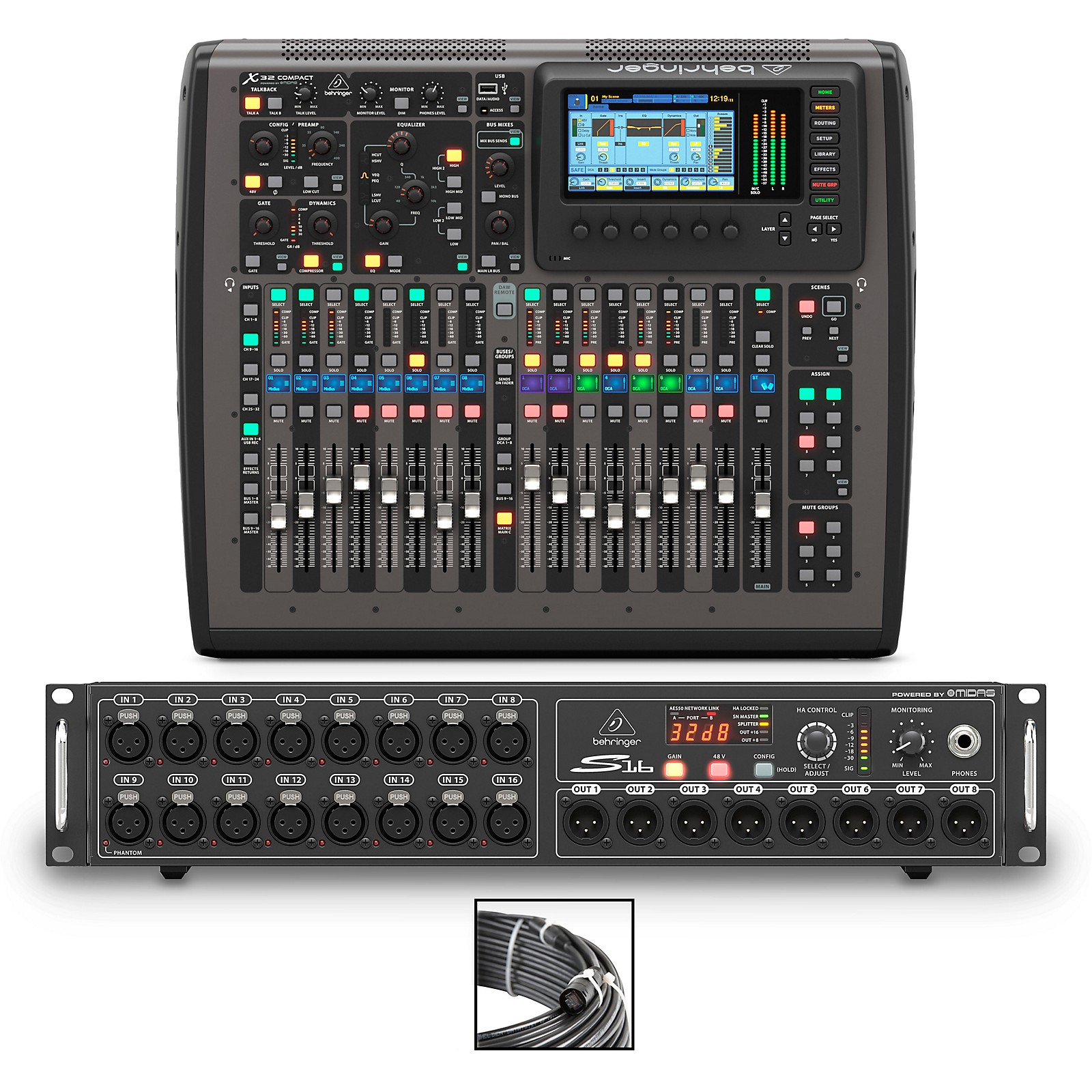 Behringer X32 COMPACT Bundle With S16 Digital Stage Box | Music & Arts