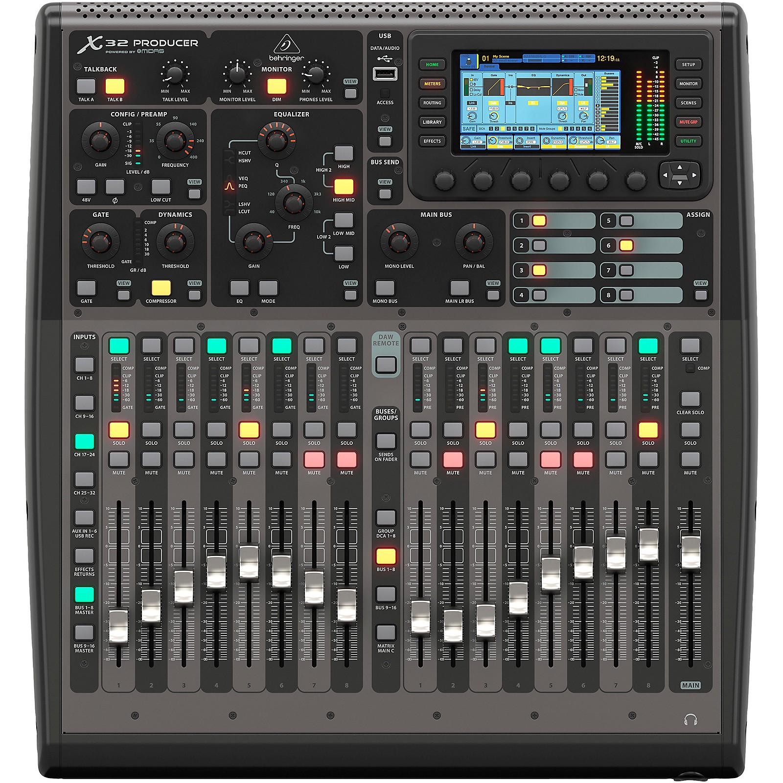 即戦力！デジタルミキサーbehringer x32 producer ＋ マルチシステムSD8 Behringer X32 Producer 40-channel Digital Mixer | Sweetwater